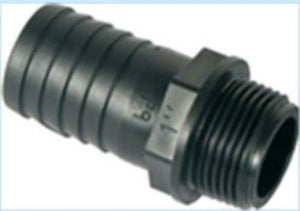 1"x3/4" BSPM Threaded hosetail - All Things Aquatic