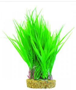Betta 10" Green Plastic Plant W/ Wide Sand Base - All Things Aquatic