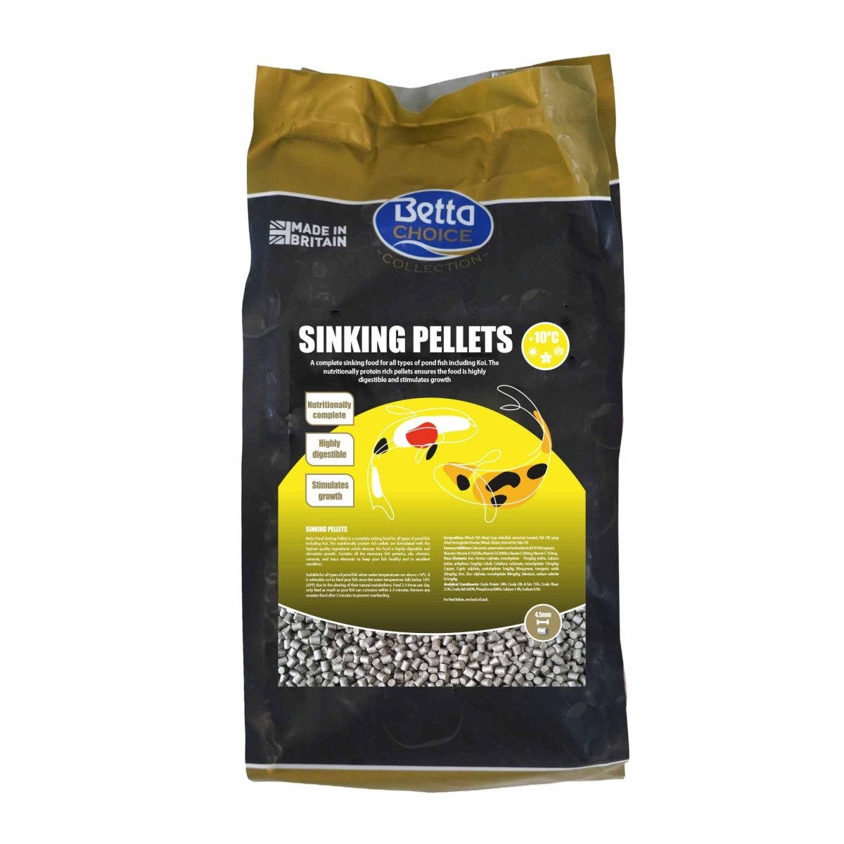 Betta Choice Pond Sinking Pellets Pouch 2.5kg - All Things Aquatic