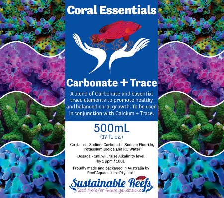 Coral Essentials Carbonate + Trace 500ml - All Things Aquatic