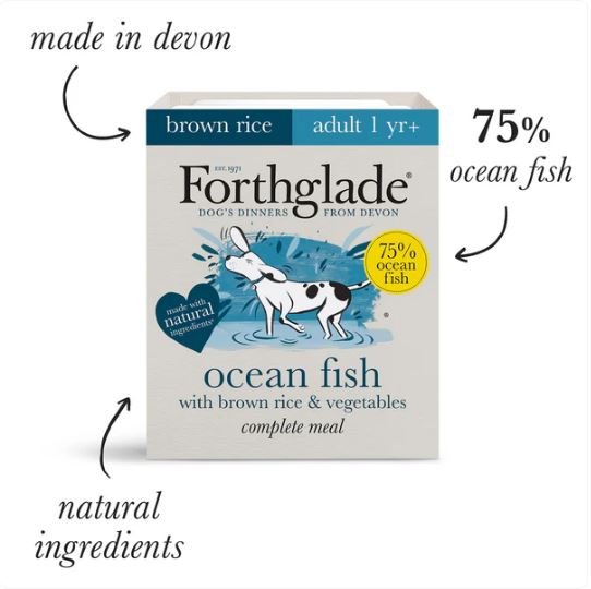 Forthglade Ocean Fish & Brown Rice Wet Dog Food 18 Pack - All Things Aquatic