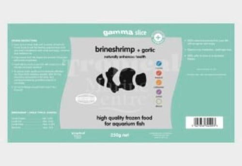 Gamma Brineshrimp and garlic slice 250g - All Things Aquatic