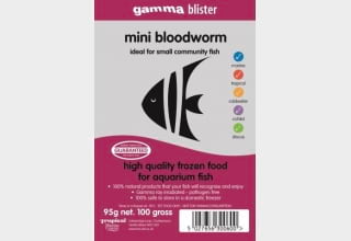 Gamma Mini Bloodworm Blister 100g - All Things Aquatic