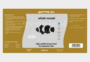 Gamma Whole Mussel 250g pack - All Things Aquatic