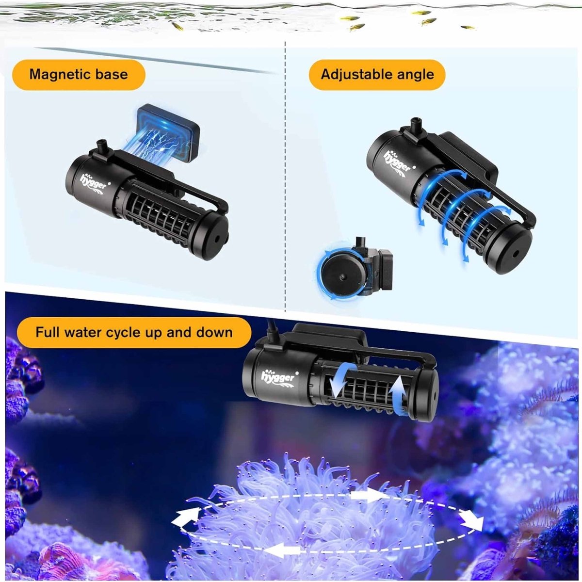 Hygger Cross - Flow Wave Maker 5000Lph 12w - All Things Aquatic