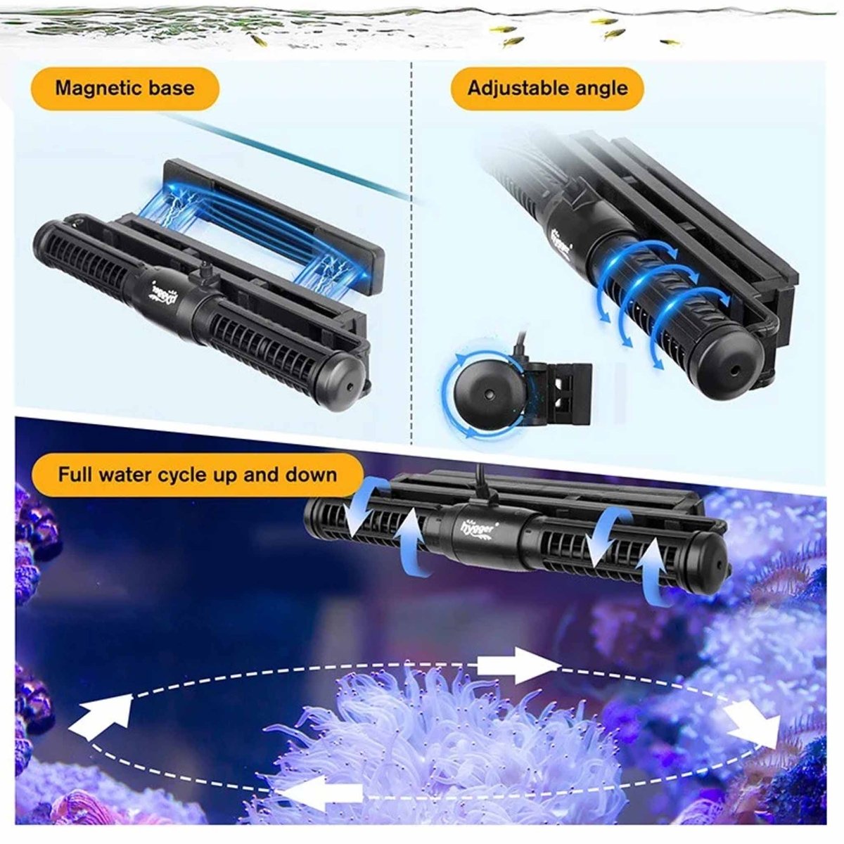 Hygger Cross - Flow Wave Maker 7000Lph 18w - All Things Aquatic
