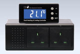 D-D Dual Heating & Cooling Controller sockets and display